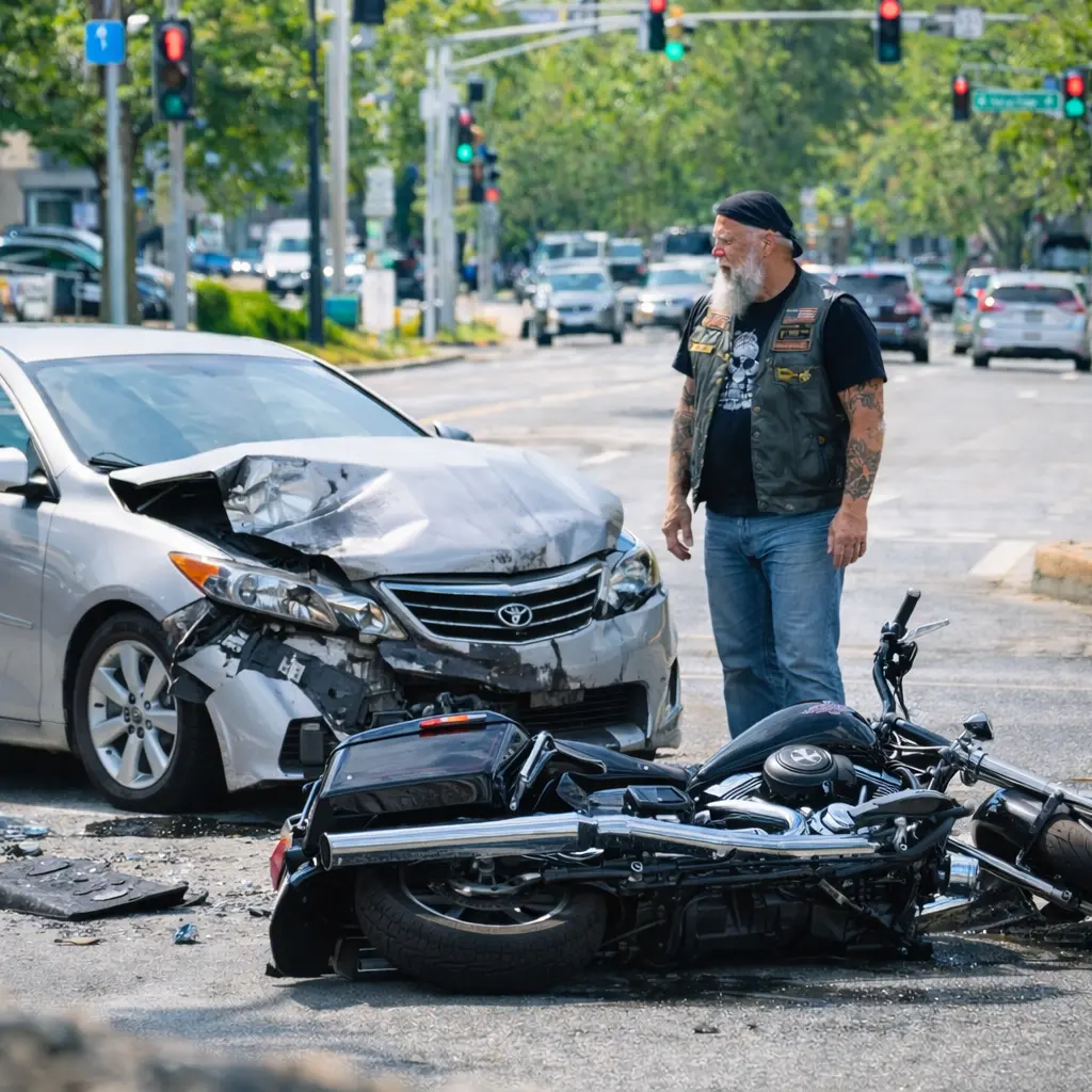 I sued the biker who hit my car for $50,000. My lawyer said it was a slam dunk case. Easy money. The biker was clearly at fault.