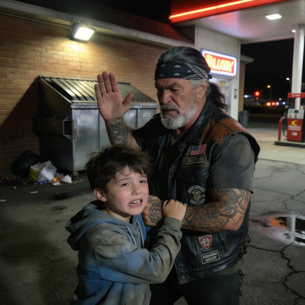 I Called Cops On A Biker Who Was Beating A Child Behind A Gas Station