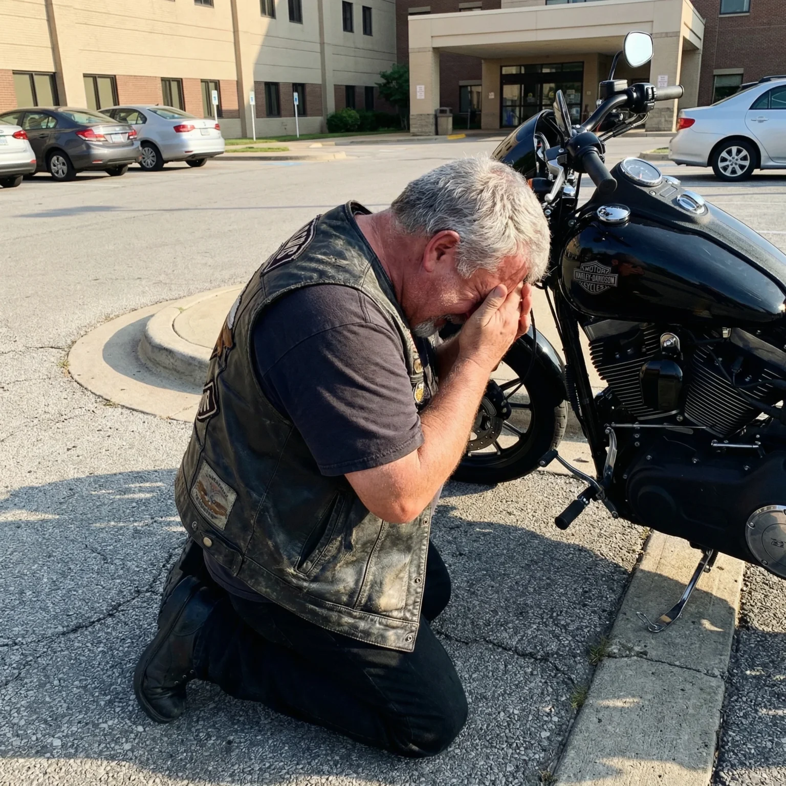 I Laughed at a Biker Crying in a Hospital Parking Lot